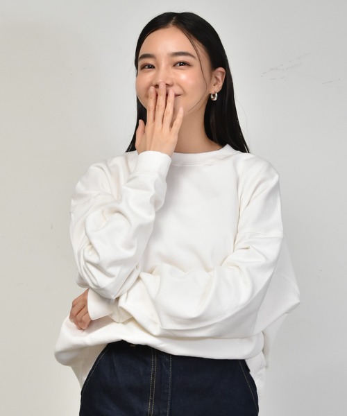 Starting Over（スターティングオーバー）の「裏起毛ルーズフィットクルーネックトレーナー（スウェット・メンズ・オフホワイト/ブラック/グレー/アッシュブラウン/グリーン/ネイビー・M/L/XL）」の2枚目の写真