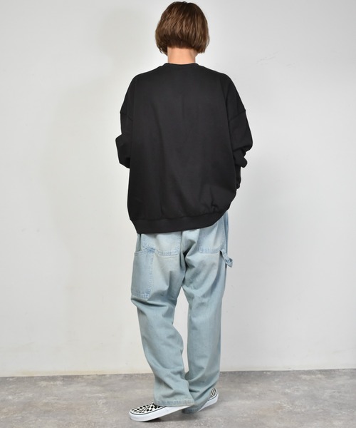 Starting Over（スターティングオーバー）の「裏起毛ルーズフィットクルーネックトレーナー（スウェット・メンズ・オフホワイト/ブラック/グレー/アッシュブラウン/グリーン/ネイビー・M/L/XL）」の16枚目の写真