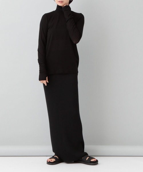 e/rm（イーアールエム）の「【e/rm】カシミヤシルクジャージタートルネック（Tシャツ/カットソー・レディース・ブラック/ライトグレー/オフホワイト/ブラウン・FREE）」の15枚目の写真