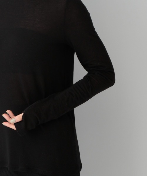 e/rm（イーアールエム）の「【e/rm】カシミヤシルクジャージタートルネック（Tシャツ/カットソー・レディース・ブラック/ライトグレー/オフホワイト/ブラウン・FREE）」の20枚目の写真