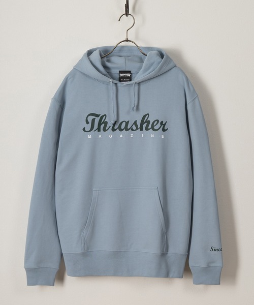 THRASHER(スラッシャー)の「【THRASHER/スラッシャー】TH Since 1981SW スクリプトロゴフーディ/プルパーカー/ユニセックス(パーカー・メンズ・チャコールグレー/ライトブルー/ブラック/グレー/キナリ・M/L/XL)」の10枚目の写真