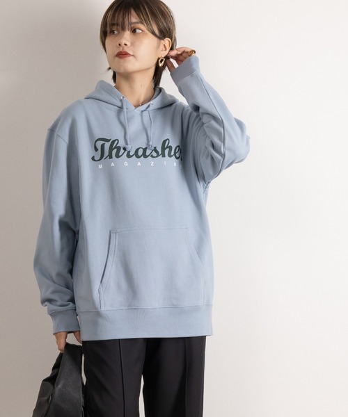 THRASHER(スラッシャー)の「【THRASHER/スラッシャー】TH Since 1981SW スクリプトロゴフーディ/プルパーカー/ユニセックス(パーカー・メンズ・チャコールグレー/ライトブルー/ブラック/グレー/キナリ・M/L/XL)」の20枚目の写真