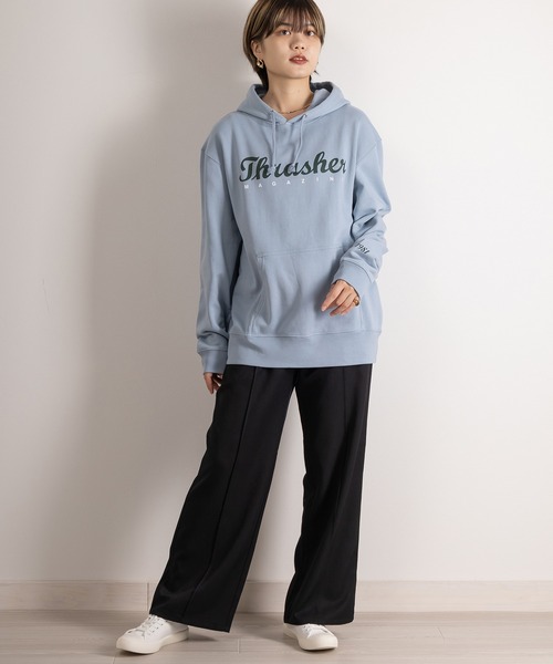 THRASHER(スラッシャー)の「【THRASHER/スラッシャー】TH Since 1981SW スクリプトロゴフーディ/プルパーカー/ユニセックス(パーカー・メンズ・チャコールグレー/ライトブルー/ブラック/グレー/キナリ・M/L/XL)」の21枚目の写真