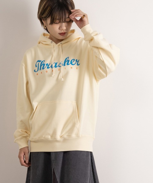 THRASHER(スラッシャー)の「【THRASHER/スラッシャー】TH Since 1981SW スクリプトロゴフーディ/プルパーカー/ユニセックス(パーカー・メンズ・チャコールグレー/ライトブルー/ブラック/グレー/キナリ・M/L/XL)」の22枚目の写真