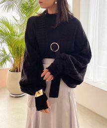 バックル付きケーブルボレロ