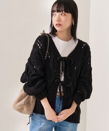 FREAK'S STORE | バルキー柄編みリボンニットカーディガン(カーディガン/ボレロ)