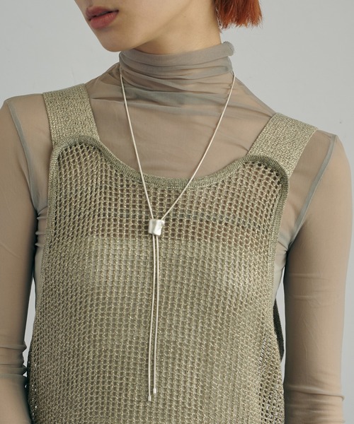 GOLDY（ゴールディ）の「ループ タイイング メタル ネックレス（ネックレス・メンズ・ゴールド/シルバー系その他/ゴールド系その他/シルバー・FREE）」の2枚目の写真