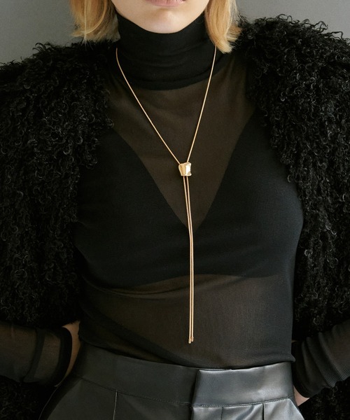 GOLDY（ゴールディ）の「ループ タイイング メタル ネックレス（ネックレス・メンズ・ゴールド/シルバー系その他/ゴールド系その他/シルバー・FREE）」の3枚目の写真