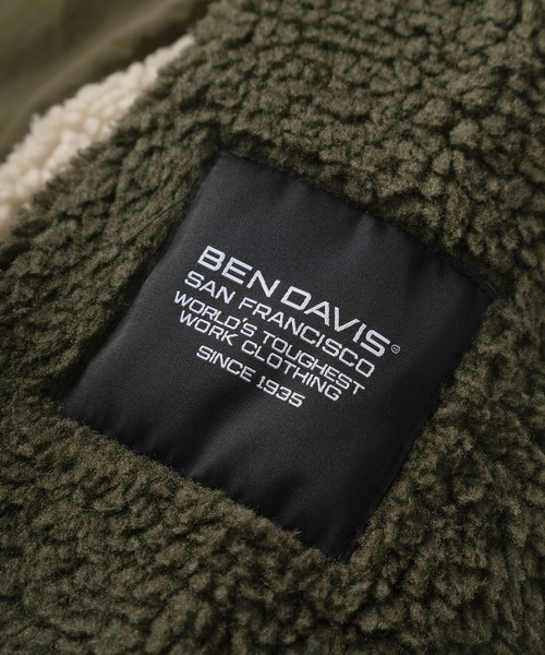 BEN DAVIS(ベンデイビス)の「【BEN DAVIS/ベンデイビス】ポケット切替え 袖ワッペン スタンド ボアジャケット/ボアブルゾン/ルーズシルエット(ブルゾン・レディース・ホワイト/ブラック系その他/ブラック/マルチ・M/L/XL)」の18枚目の写真