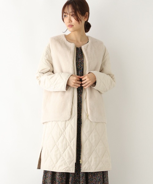 GLOBAL WORK（グローバルワーク）の「マルチWAYロングコート/295899（ダッフルコート・レディース・ベージュ/ブラック・FREE）」の17枚目の写真