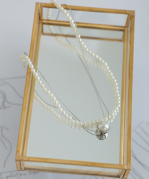 PourVous（プールヴー）の「3way パール ネックレス 結婚式 同窓会 オケージョン お呼ばれ （ネックレス・レディース・ゴールド/シルバー・FREE）」の5枚目の写真