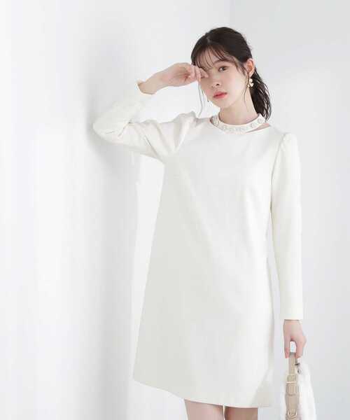 PROPORTION BODY DRESSING(プロポーションボディドレッシング)の「ネックビジューミニワンピース / 1213140201(ワンピース・レディース・ブラック/ホワイト系その他・SMALL/MEDIUM)」の18枚目の写真