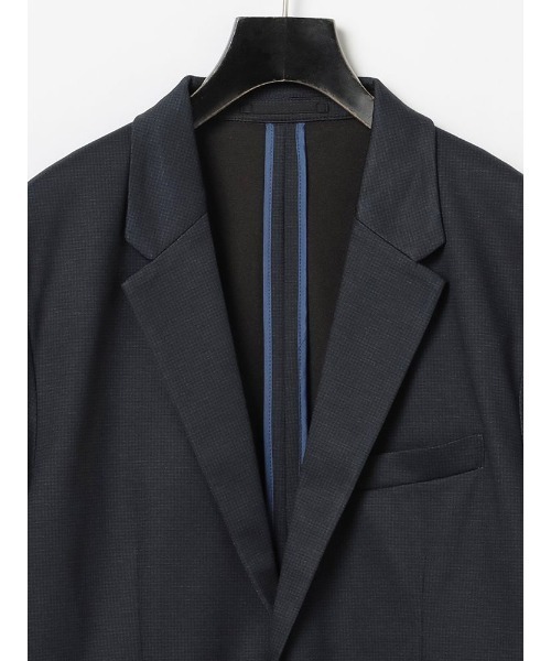 Perfect Suit FActory（パーフェクトスーツファクトリー）の「【上下ウォッシャブル】プチプラセットアップ　ジャケット　千鳥　ネイビー（テーラードジャケット・メンズ・ネイビー・LL/L/M/S）」の6枚目の写真