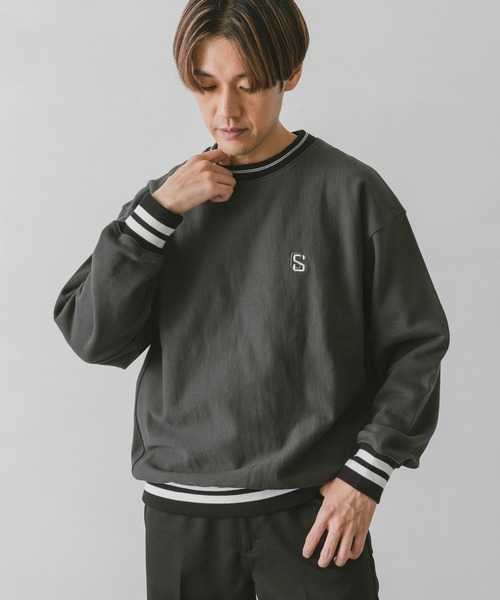 URBAN RESEARCH DOORS(アーバンリサーチドアーズ)の「『別注』GEMSPORTS×DOORS リブラインスウェット(スウェット・メンズ・ネイビー/グレー/チャコールグレー・LARGE/MEDIUM)」の2枚目の写真
