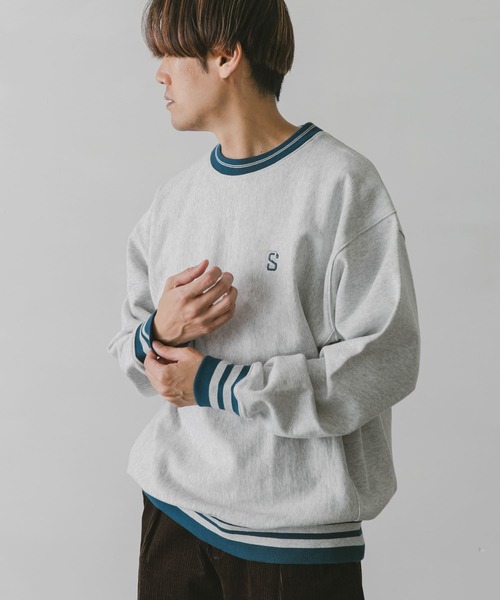 URBAN RESEARCH DOORS(アーバンリサーチドアーズ)の「『別注』GEMSPORTS×DOORS リブラインスウェット(スウェット・メンズ・ネイビー/グレー/チャコールグレー・LARGE/MEDIUM)」の5枚目の写真