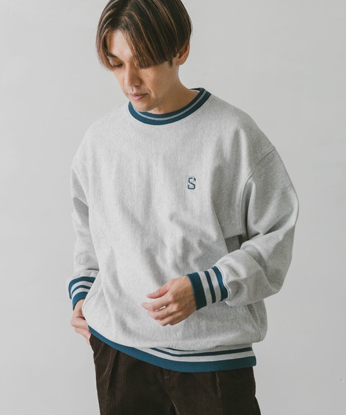 URBAN RESEARCH DOORS(アーバンリサーチドアーズ)の「『別注』GEMSPORTS×DOORS リブラインスウェット(スウェット・メンズ・ネイビー/グレー/チャコールグレー・LARGE/MEDIUM)」の6枚目の写真