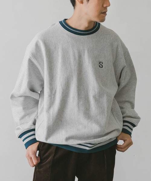 URBAN RESEARCH DOORS(アーバンリサーチドアーズ)の「『別注』GEMSPORTS×DOORS リブラインスウェット(スウェット・メンズ・ネイビー/グレー/チャコールグレー・LARGE/MEDIUM)」の7枚目の写真