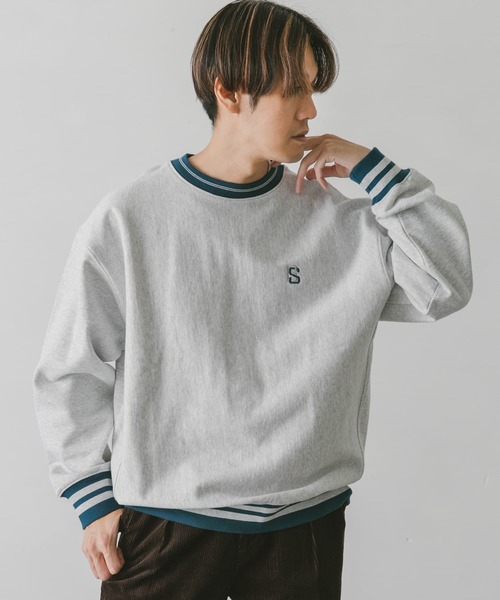 URBAN RESEARCH DOORS(アーバンリサーチドアーズ)の「『別注』GEMSPORTS×DOORS リブラインスウェット(スウェット・メンズ・ネイビー/グレー/チャコールグレー・LARGE/MEDIUM)」の9枚目の写真