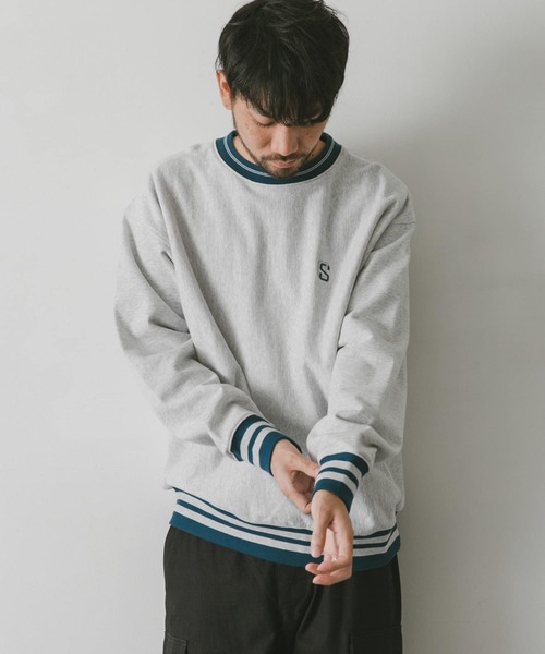 URBAN RESEARCH DOORS(アーバンリサーチドアーズ)の「『別注』GEMSPORTS×DOORS リブラインスウェット(スウェット・メンズ・ネイビー/グレー/チャコールグレー・LARGE/MEDIUM)」の11枚目の写真