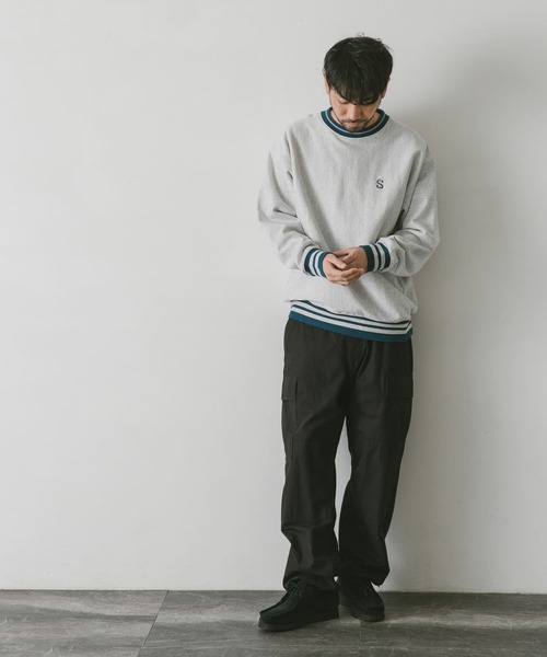 URBAN RESEARCH DOORS(アーバンリサーチドアーズ)の「『別注』GEMSPORTS×DOORS リブラインスウェット(スウェット・メンズ・ネイビー/グレー/チャコールグレー・LARGE/MEDIUM)」の15枚目の写真