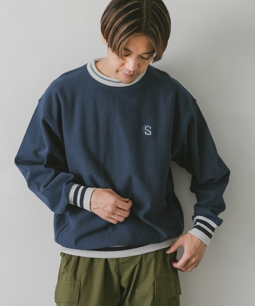 URBAN RESEARCH DOORS(アーバンリサーチドアーズ)の「『別注』GEMSPORTS×DOORS リブラインスウェット(スウェット・メンズ・ネイビー/グレー/チャコールグレー・LARGE/MEDIUM)」の16枚目の写真