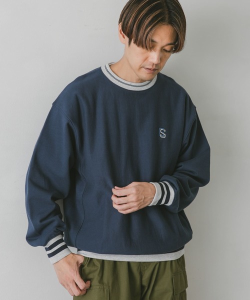 URBAN RESEARCH DOORS(アーバンリサーチドアーズ)の「『別注』GEMSPORTS×DOORS リブラインスウェット(スウェット・メンズ・ネイビー/グレー/チャコールグレー・LARGE/MEDIUM)」の21枚目の写真