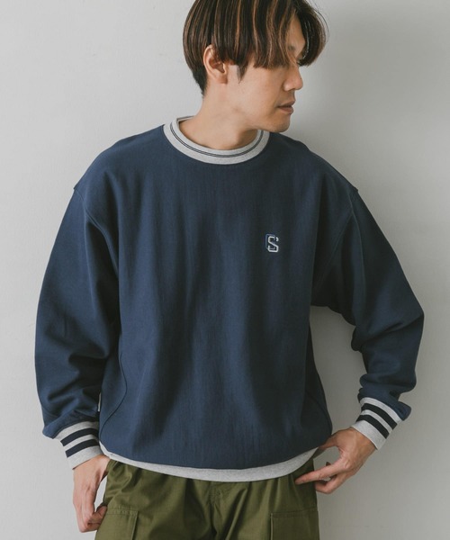 URBAN RESEARCH DOORS(アーバンリサーチドアーズ)の「『別注』GEMSPORTS×DOORS リブラインスウェット(スウェット・メンズ・ネイビー/グレー/チャコールグレー・LARGE/MEDIUM)」の22枚目の写真