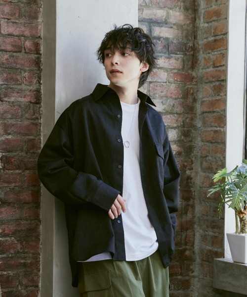 Alpinus（アルピナス）の「Flower Jacquard regular Collar Shirts / 花柄ジャガード織 レギュラーカラーシャツ（シャツ/ブラウス・メンズ・ダークグリーン/ブラック・SMALL/MEDIUM）」の10枚目の写真