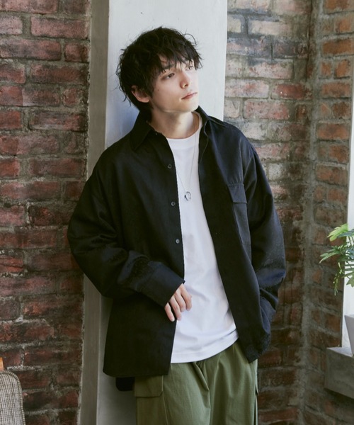 Alpinus（アルピナス）の「Flower Jacquard regular Collar Shirts / 花柄ジャガード織 レギュラーカラーシャツ（シャツ/ブラウス・メンズ・ダークグリーン/ブラック・SMALL/MEDIUM）」の13枚目の写真