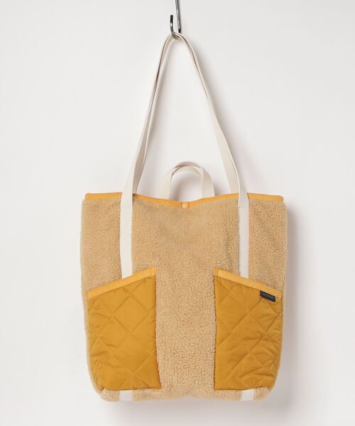 LAVENHAM（ラベンハム）の「QUILT POCKET TOTE BAG UNISEX / キルトポケット トートバッグ ユニセックス（トートバッグ・レディース・ベージュ/ダークネイビー・ONE SIZE）」の15枚目の写真