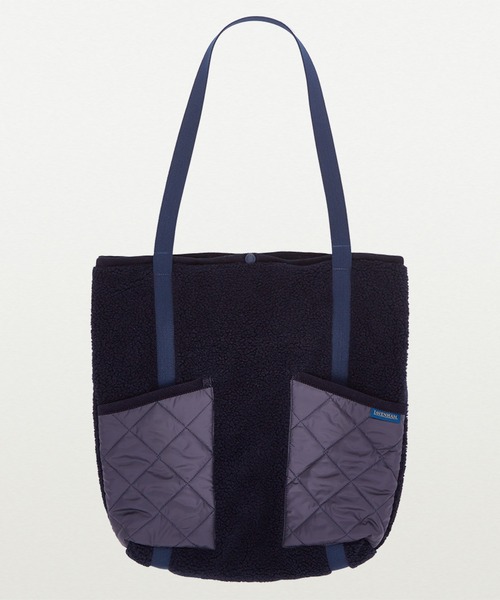 LAVENHAM（ラベンハム）の「QUILT POCKET TOTE BAG UNISEX / キルトポケット トートバッグ ユニセックス（トートバッグ・レディース・ベージュ/ダークネイビー・ONE SIZE）」の8枚目の写真