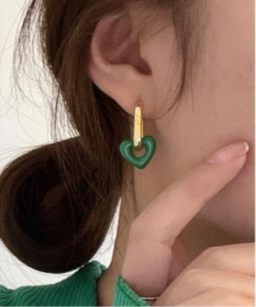 Burner(バーナー)の「【OKUOKU 0909】 ハートデザインピアス oku-pierce-689018103856-55(ピアス(両耳用)・レディース・A/B/C・FREE)」の1枚目の写真