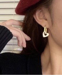 【OKUOKU 0909】 ハートデザインピアス oku-pierce-689018103856-55