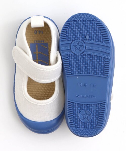 BREEZE（ブリーズ）の「【履きやすいベロクロ式】上履き（スリッポン・キッズ・ブルー/オレンジ/ベージュ・18/15 /19/17/16/14）」の5枚目の写真