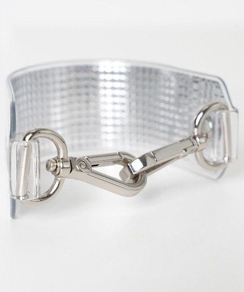 NaNa-NaNa（ナナナナ）の「NANA-NANA /ナナナナ/ PVC STRAP SHORT NA-096（その他小物・レディース・ベージュ/シルバー・ONE SIZE）」の8枚目の写真