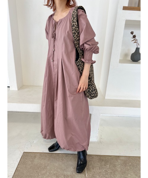 JUMELLE（ジュメロ）の「【低身長~高身長】ドロストバルーンＯＰ（ワンピース・レディース・ピンク・FREE）」の6枚目の写真