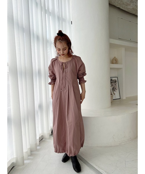 JUMELLE（ジュメロ）の「【低身長~高身長】ドロストバルーンＯＰ（ワンピース・レディース・ピンク・FREE）」の15枚目の写真