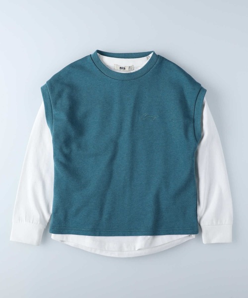 MPS（エムピーエス）の「【MPS】速乾ベストレイヤード（Tシャツ/カットソー・キッズ・ブルー/グリーン・120/140/160/105/130/150）」の3枚目の写真