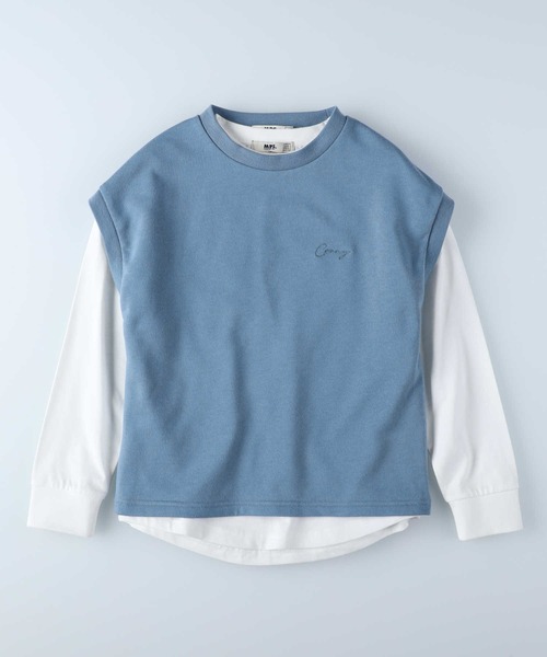 MPS（エムピーエス）の「【MPS】速乾ベストレイヤード（Tシャツ/カットソー・キッズ・ブルー/グリーン・120/140/160/105/130/150）」の4枚目の写真