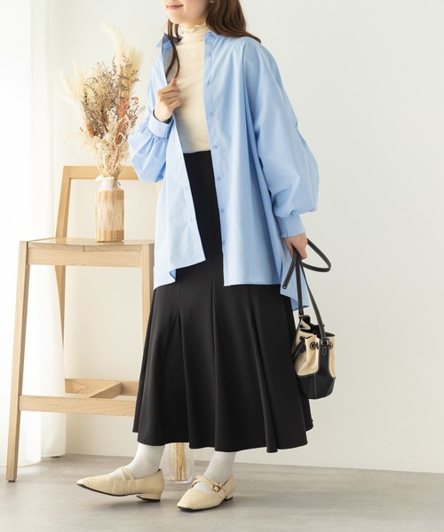 SLURR（スラ―）の「ビックシルエットシャツ（シャツ/ブラウス・レディース・サックスブルー系3/オフホワイト/ピンク系その他/サックスブルー・FREE）」の17枚目の写真