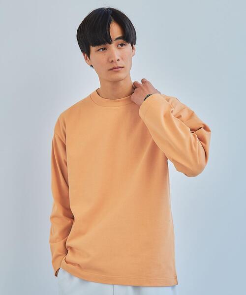 green label relaxing（グリーンレーベルリラクシング）の「GIZA クルーネック ロングスリーブ カットソー（Tシャツ/カットソー・メンズ・ネイビー/オレンジ/ホワイト/ライトブルー・S/L/XL/M）」の4枚目の写真