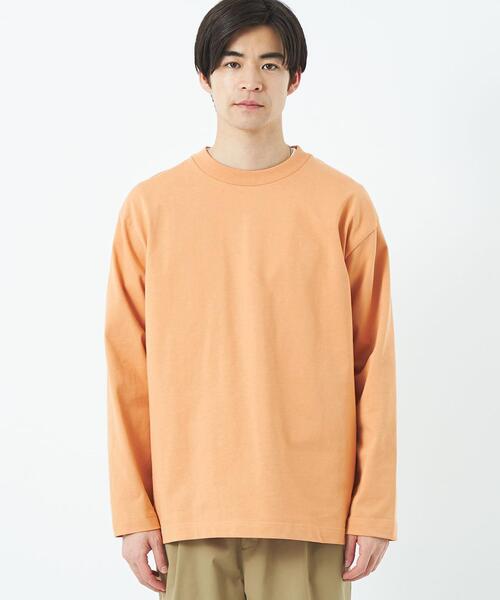 green label relaxing（グリーンレーベルリラクシング）の「GIZA クルーネック ロングスリーブ カットソー（Tシャツ/カットソー・メンズ・ネイビー/オレンジ/ホワイト/ライトブルー・S/L/XL/M）」の5枚目の写真