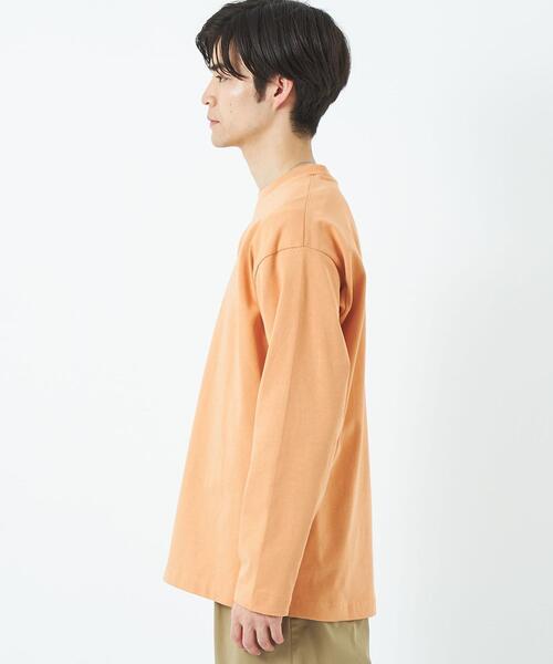 green label relaxing（グリーンレーベルリラクシング）の「GIZA クルーネック ロングスリーブ カットソー（Tシャツ/カットソー・メンズ・ネイビー/オレンジ/ホワイト/ライトブルー・S/L/XL/M）」の6枚目の写真