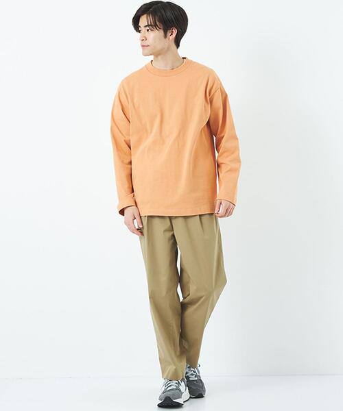 green label relaxing（グリーンレーベルリラクシング）の「GIZA クルーネック ロングスリーブ カットソー（Tシャツ/カットソー・メンズ・ネイビー/オレンジ/ホワイト/ライトブルー・S/L/XL/M）」の9枚目の写真
