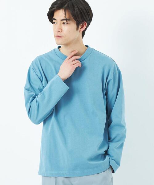 green label relaxing（グリーンレーベルリラクシング）の「GIZA クルーネック ロングスリーブ カットソー（Tシャツ/カットソー・メンズ・ネイビー/オレンジ/ホワイト/ライトブルー・S/L/XL/M）」の12枚目の写真