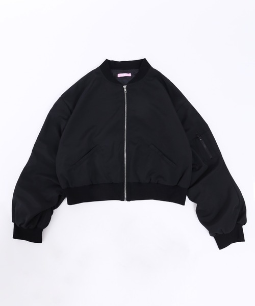 PHILLY（フィリー）の「ショートライトMA-1（MA-1・レディース・ブラック/アイボリー/ライトパープル・FREE）」の9枚目の写真