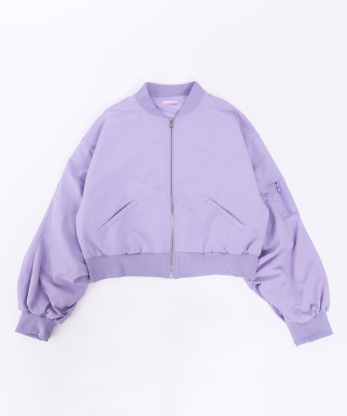 PHILLY（フィリー）の「ショートライトMA-1（MA-1・レディース・ブラック/アイボリー/ライトパープル・FREE）」の12枚目の写真