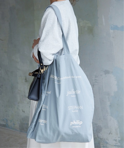 SLOBE IENA（スローブイエナ）の「《追加》le fourre-tout（トートバッグ・レディース・ホワイト/ブルー系その他/ピンク・FREE）」の10枚目の写真