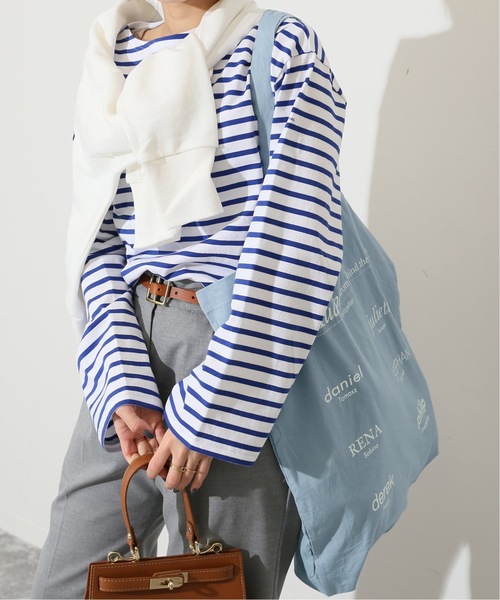 SLOBE IENA（スローブイエナ）の「《追加》le fourre-tout（トートバッグ・レディース・ホワイト/ブルー系その他/ピンク・FREE）」の13枚目の写真