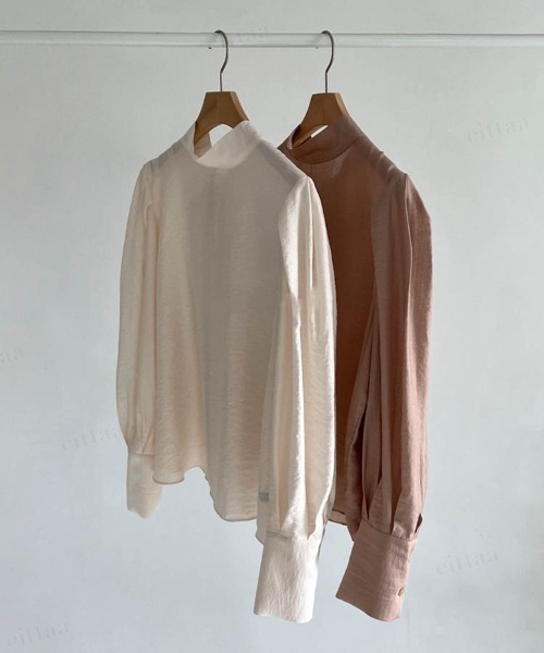 Dalfwin（ダールフィン）の「2023SS 春新作　韓国ファッション ブラウス レディース　バックリボンヴィンテージサテンブラウス リボン パフスリーブ トップス　2023SS シアー（シャツ/ブラウス・レディース・ベージュ/アイボリー・FREE）」の19枚目の写真